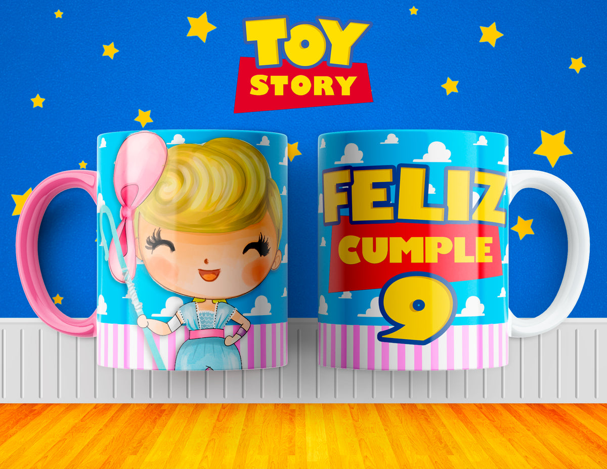 11 Tazas Abecedario Feliz Cumpleaños Toy Story