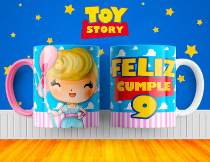 11 Tazas Abecedario Feliz Cumpleaños Toy Story