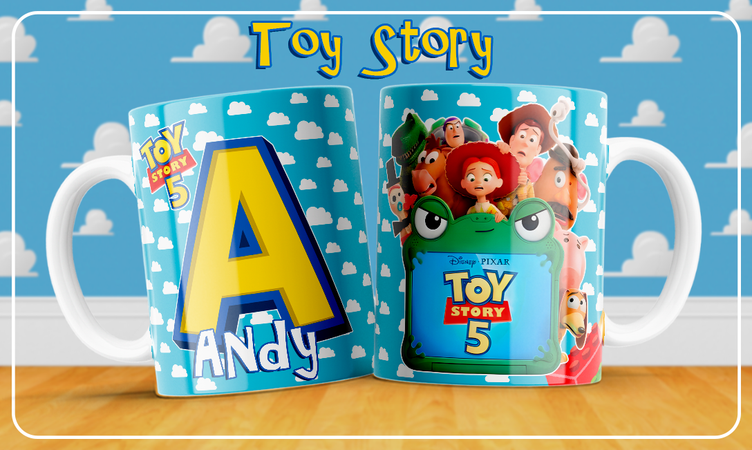 26 Tazas Abecedario Toy Story