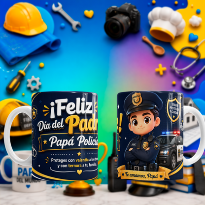 10 Tazas Papá Profesiones