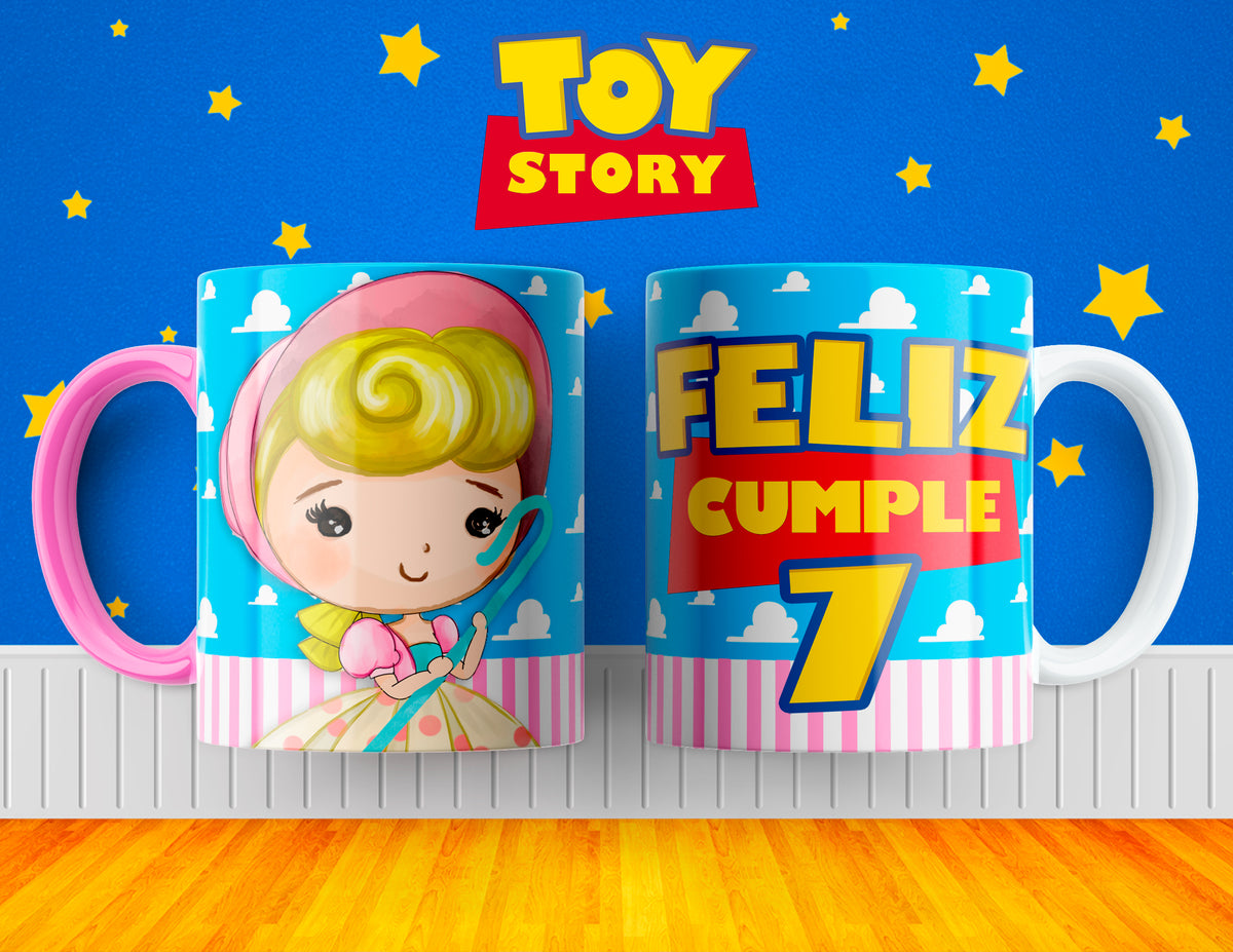 11 Tazas Abecedario Feliz Cumpleaños Toy Story