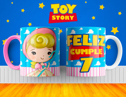 11 Tazas Abecedario Feliz Cumpleaños Toy Story
