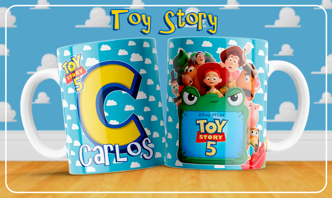 26 Tazas Abecedario Toy Story