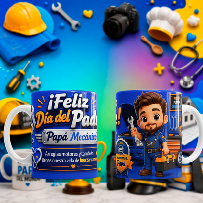 10 Tazas Papá Profesiones