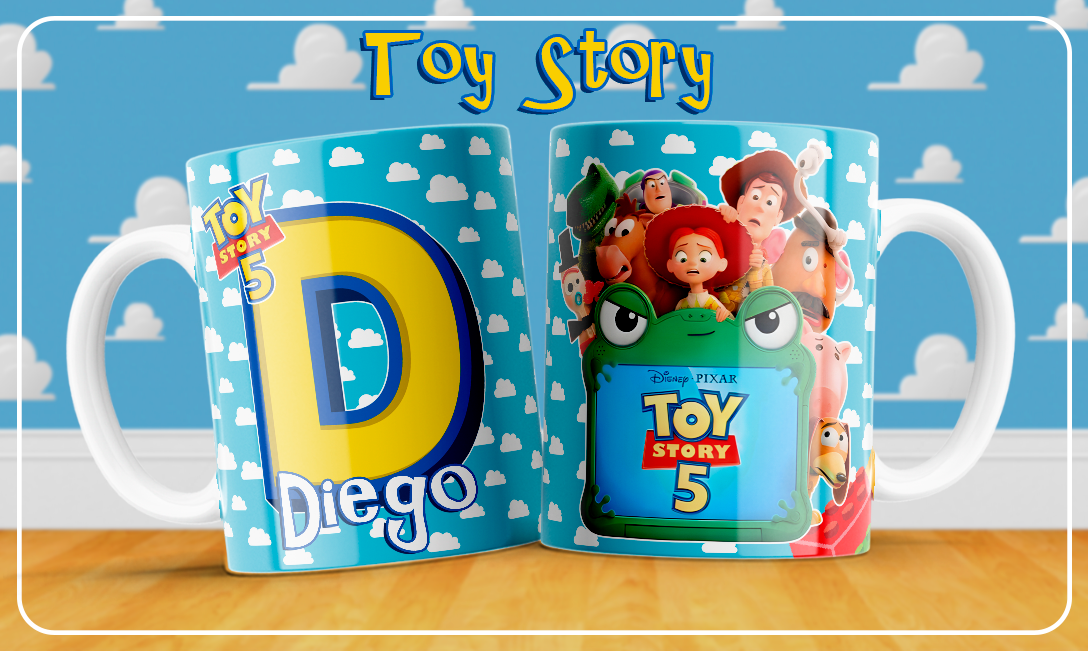26 Tazas Abecedario Toy Story