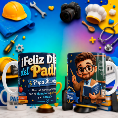 10 Tazas Papá Profesiones
