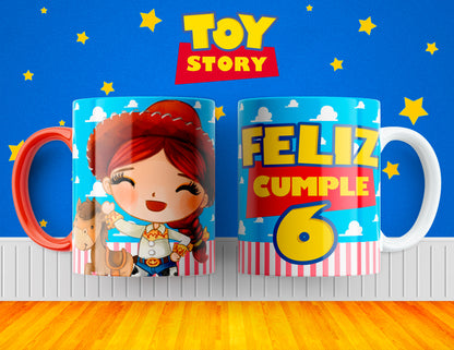 11 Tazas Abecedario Feliz Cumpleaños Toy Story