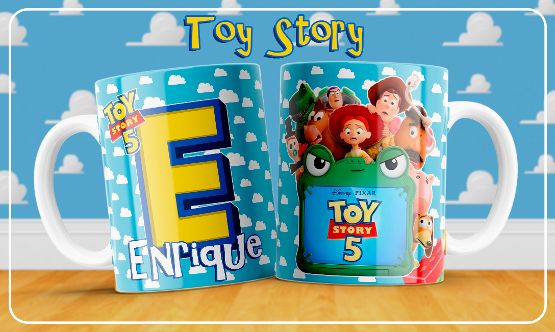 26 Tazas Abecedario Toy Story