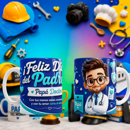 10 Tazas Papá Profesiones