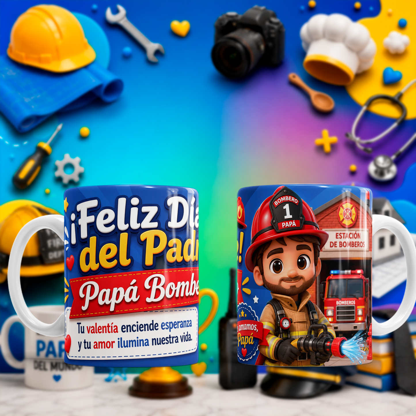10 Tazas Papá Profesiones