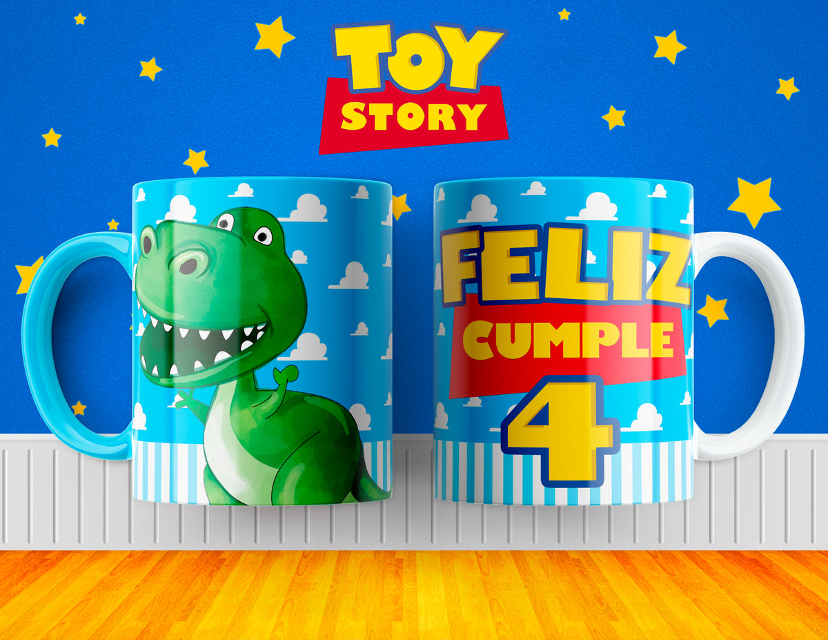 11 Tazas Abecedario Feliz Cumpleaños Toy Story
