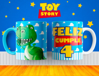11 Tazas Abecedario Feliz Cumpleaños Toy Story