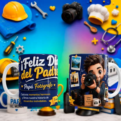 10 Tazas Papá Profesiones