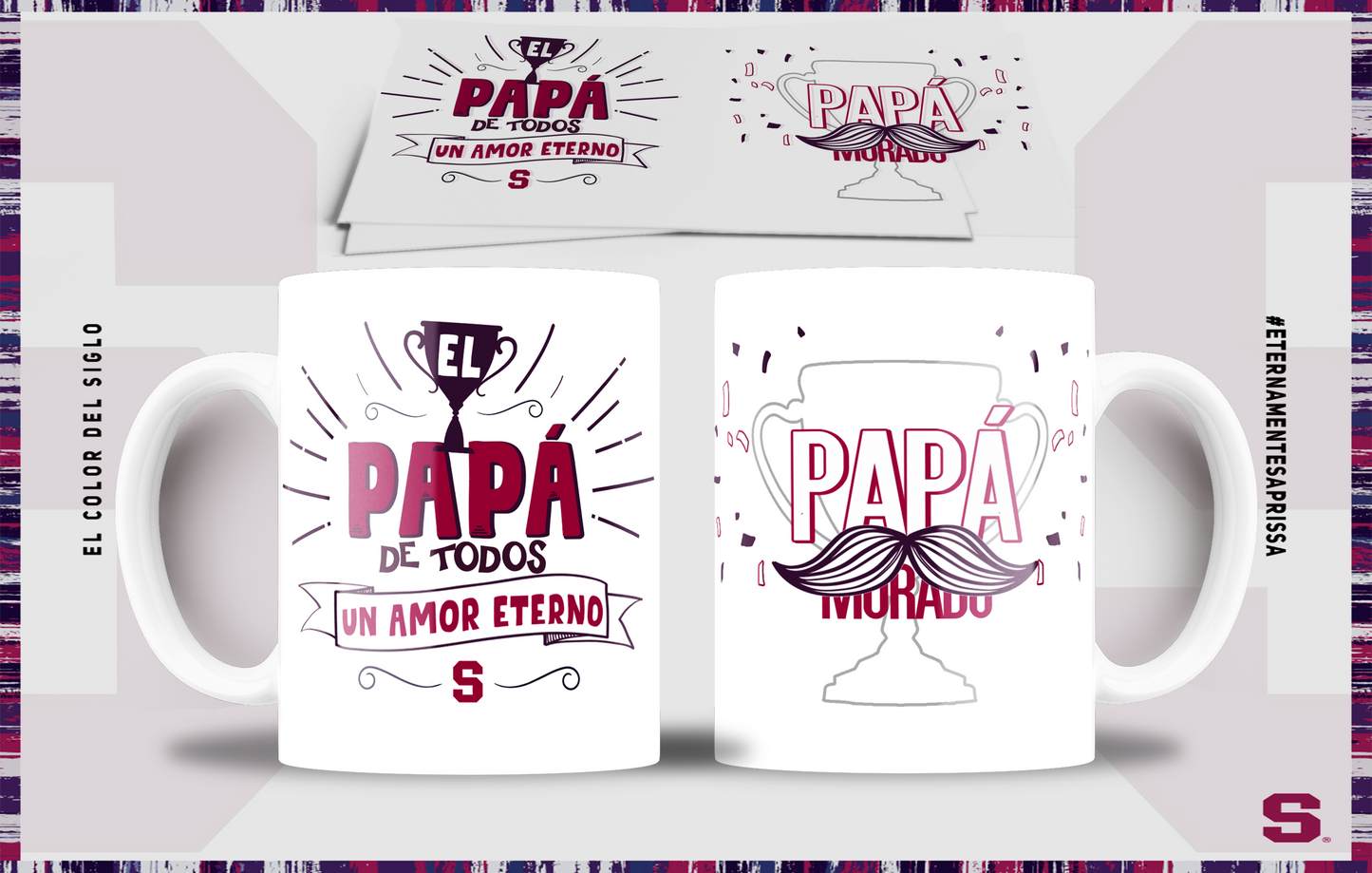 3 Tazas Papá Morado