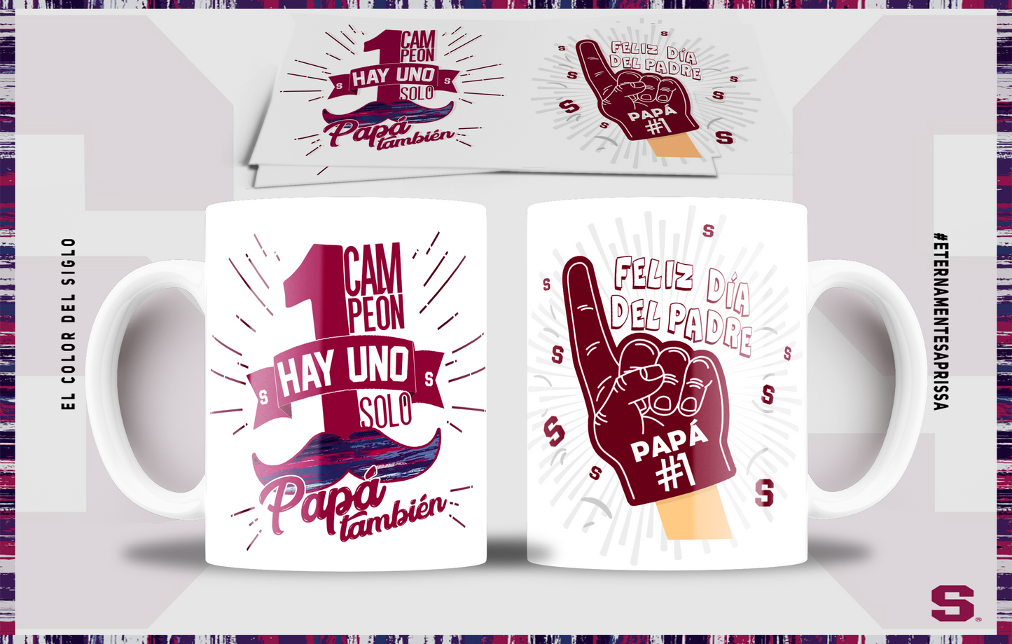 3 Tazas Papá Morado