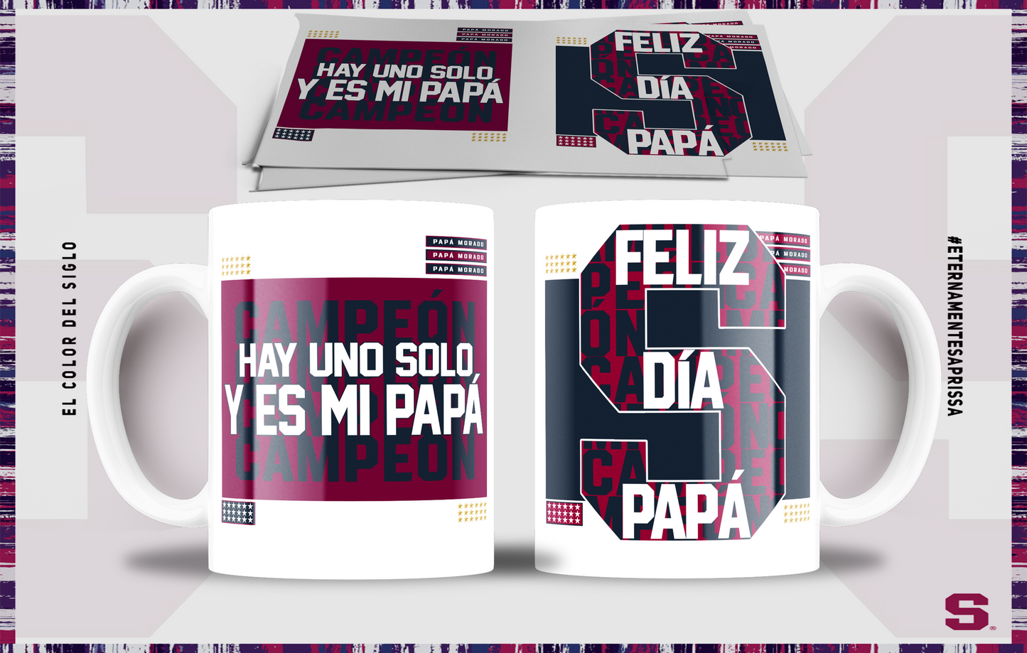 3 Tazas Papá Morado