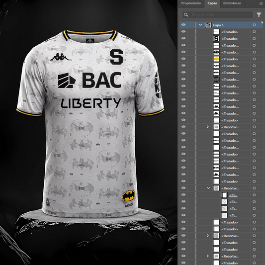 Camisa Tercera Visita BATMAN 2025/2026 Deportivo Saprissa