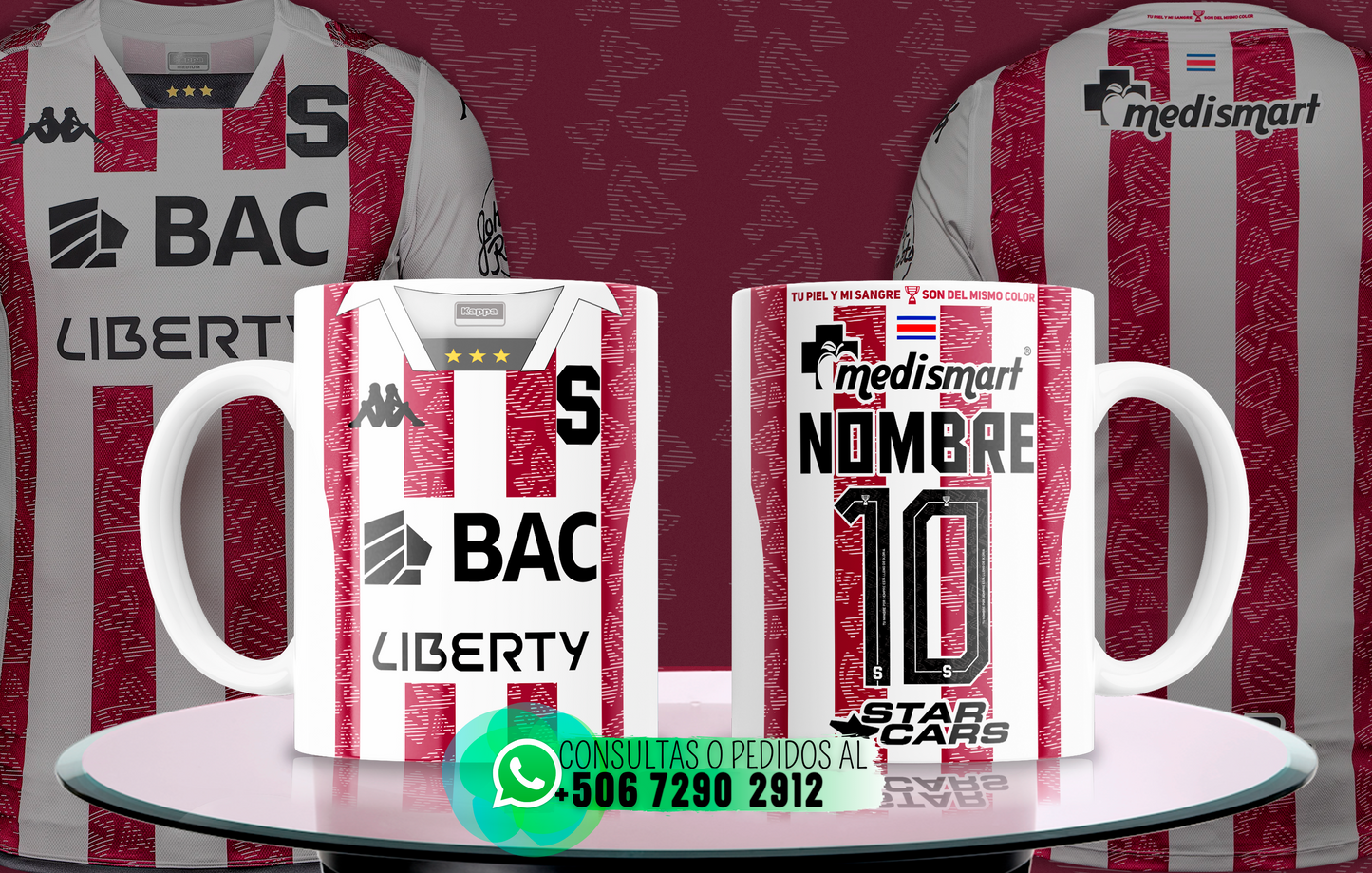 COMBO Taza Visita + Tipografía ORIGINAL 24/25 Deportivo Saprissa