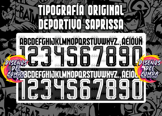 Tipografía Tercer uniforme Local y Visita Batman 25/26 Deportivo Saprissa