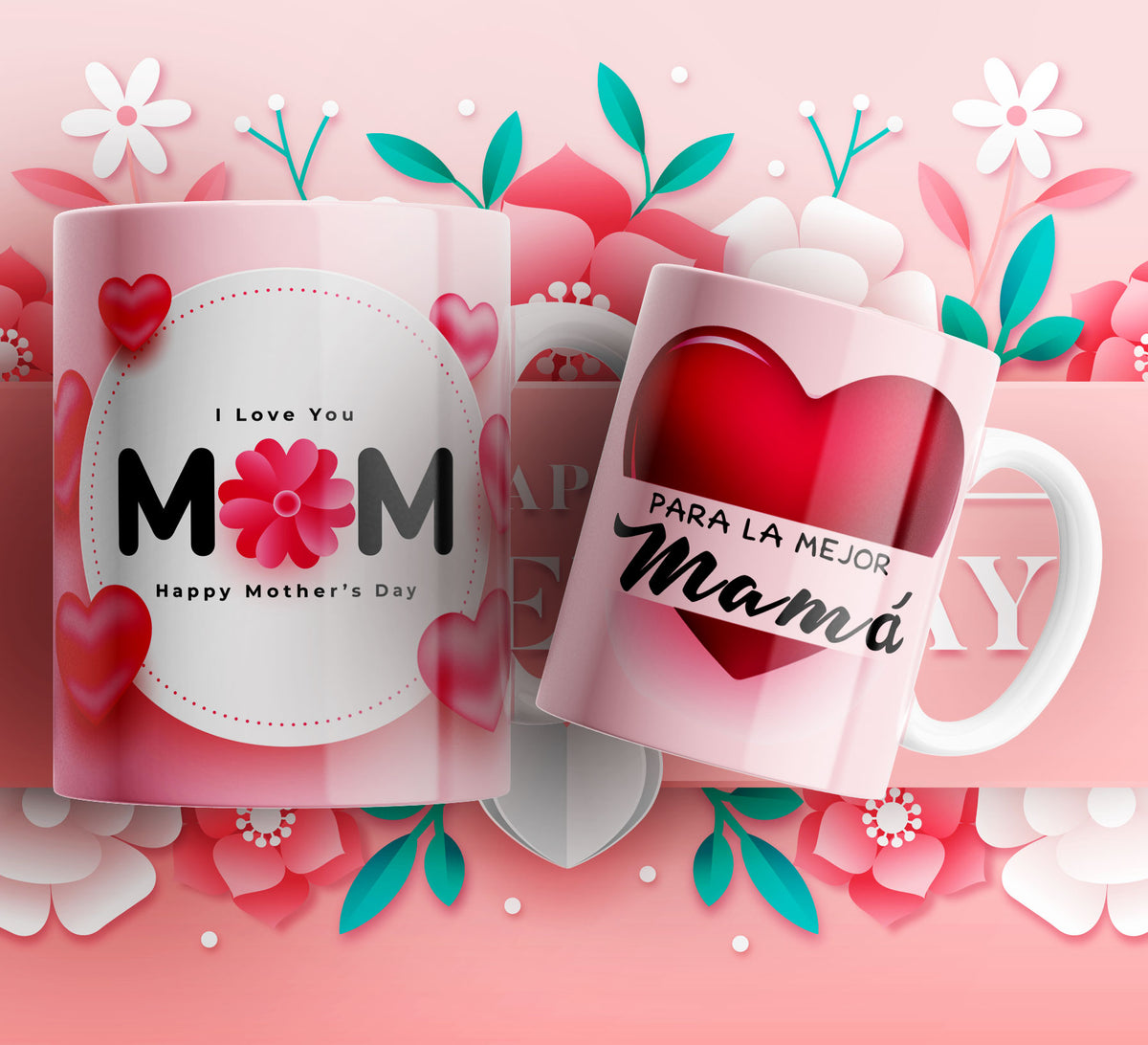 20 Tazas pack felíz día de las madres