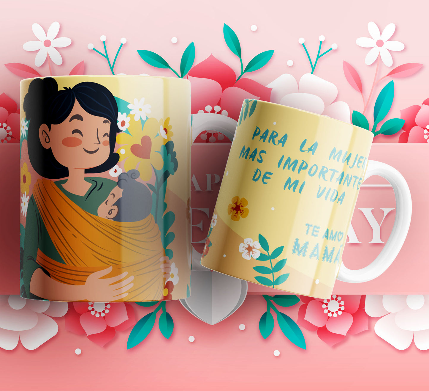 20 Tazas pack felíz día de las madres