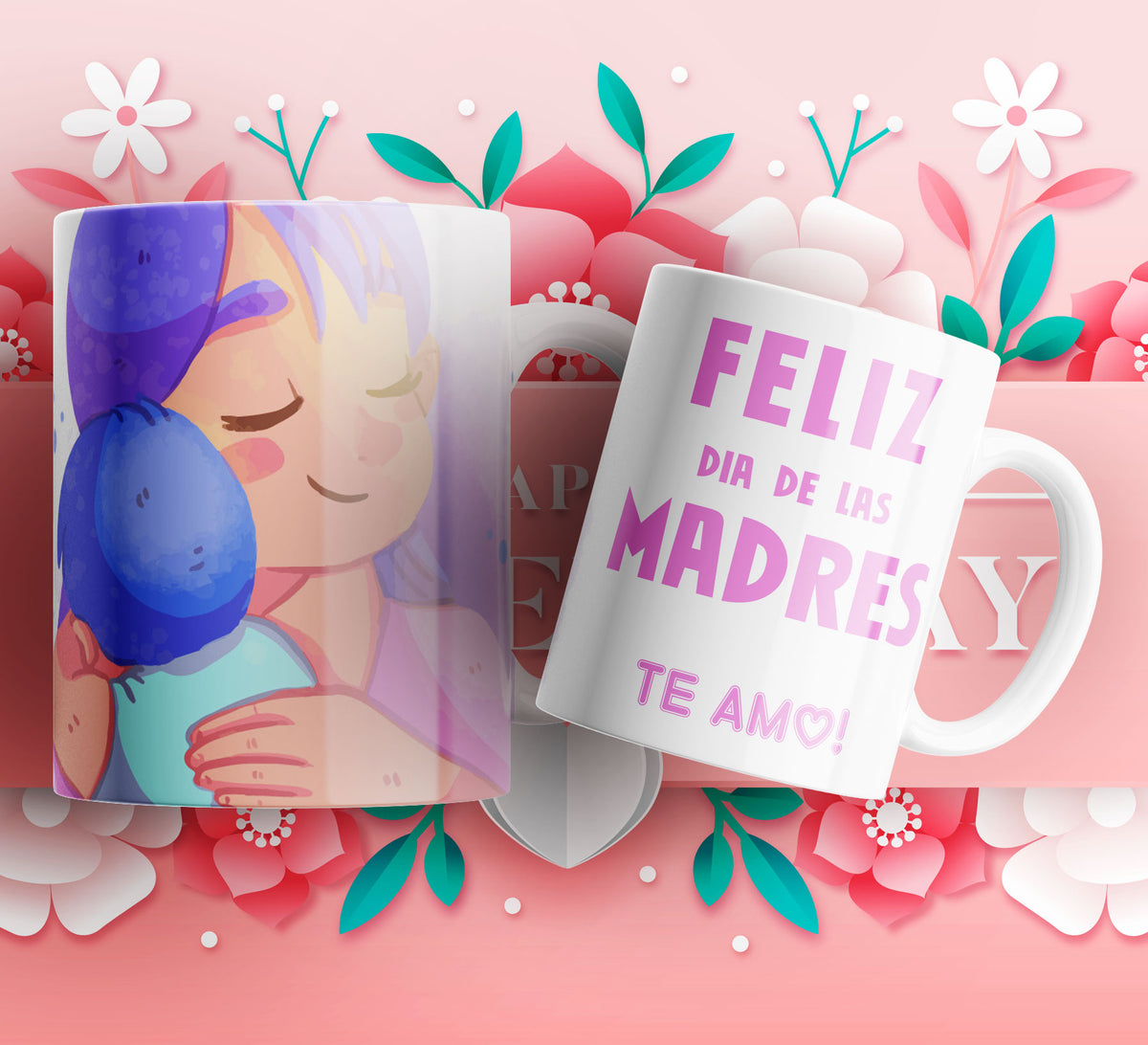 20 Tazas pack felíz día de las madres