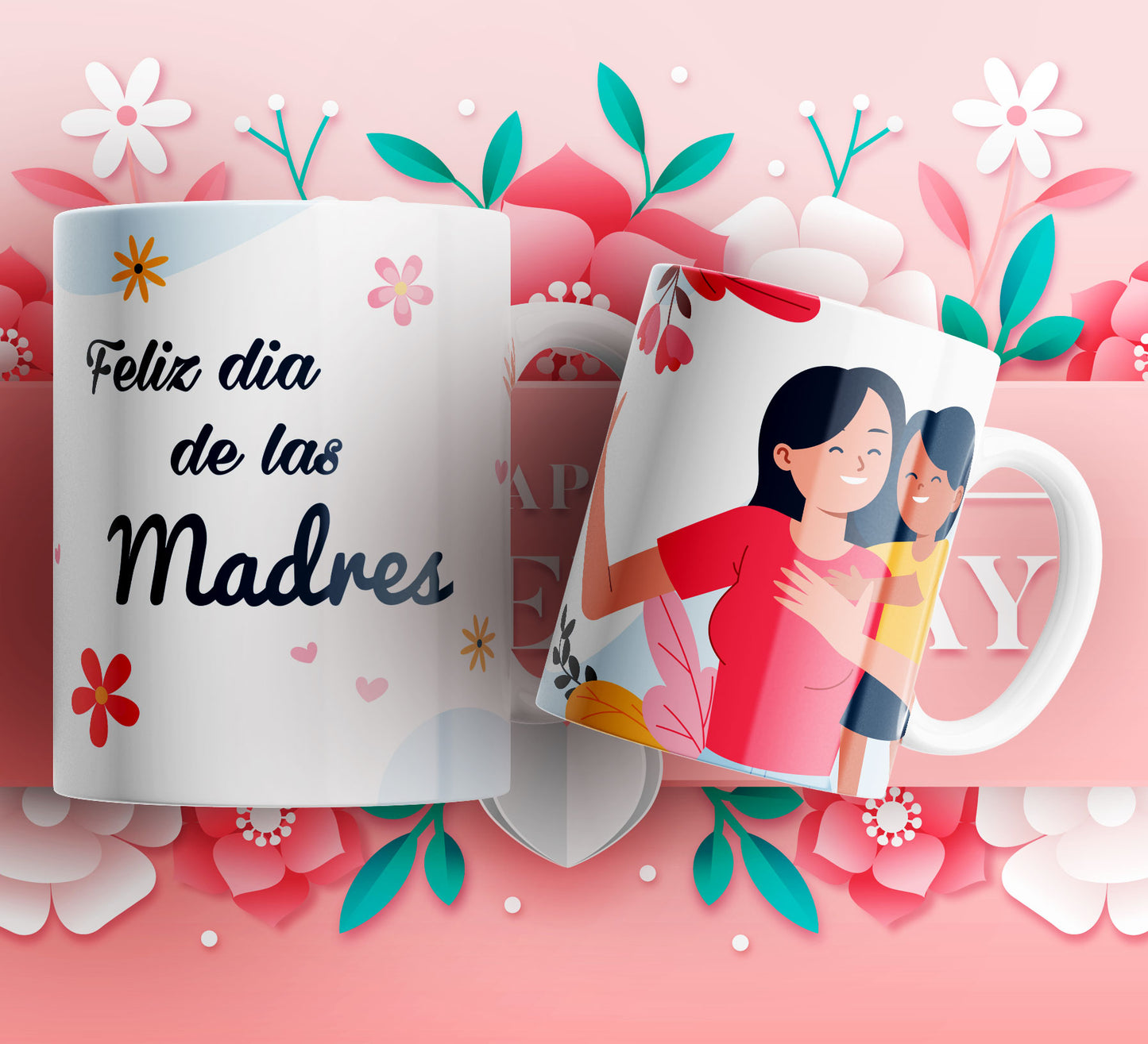 20 Tazas pack felíz día de las madres