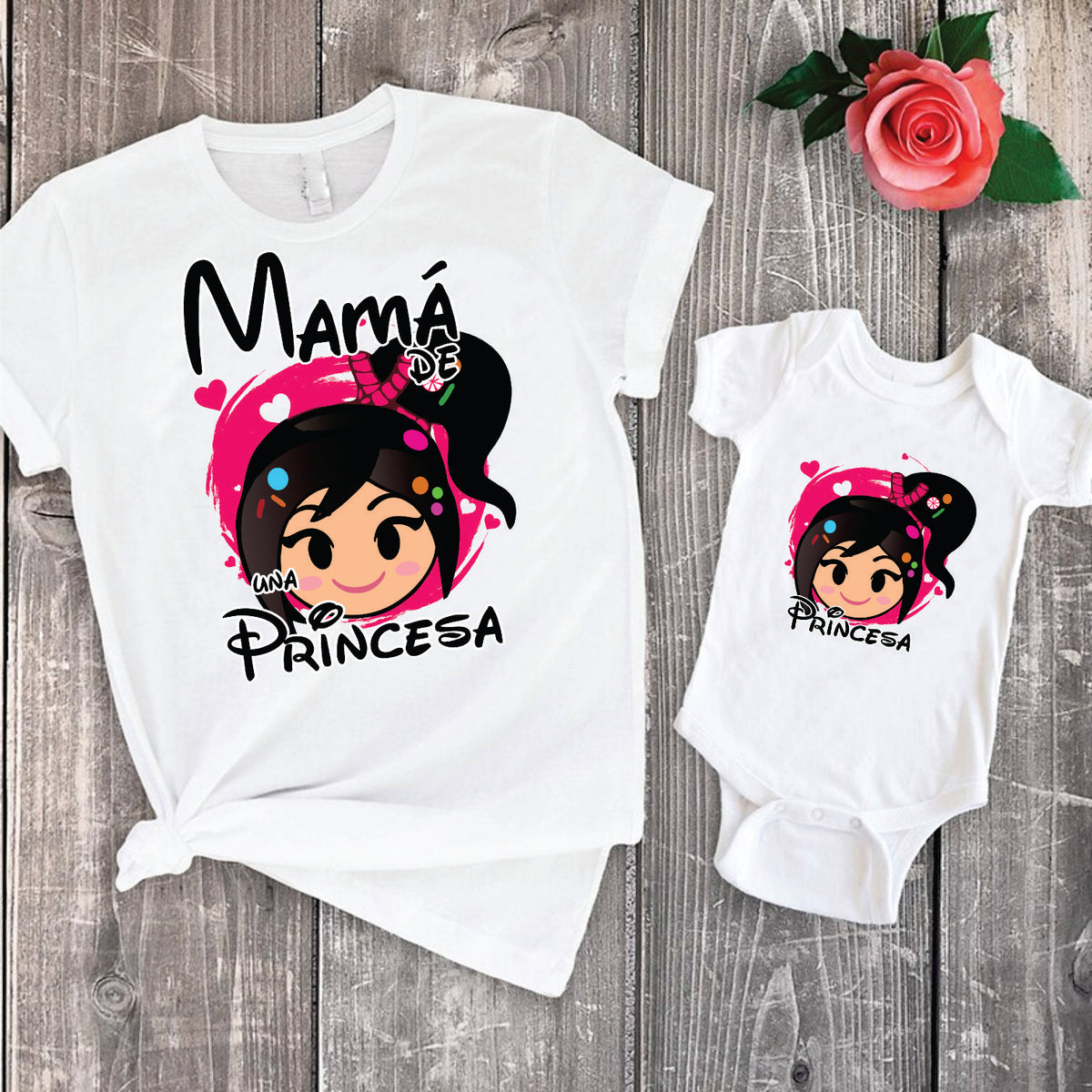 14 Camisetas princesas mamá e hija