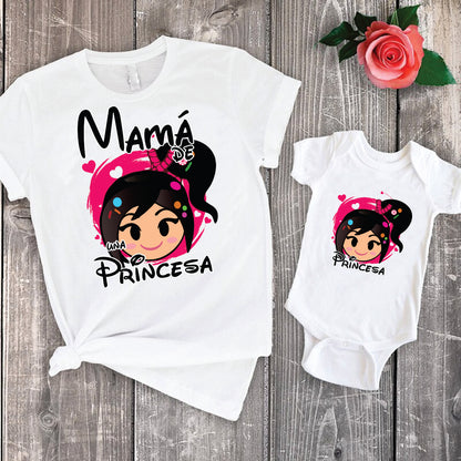 14 Camisetas princesas mamá e hija
