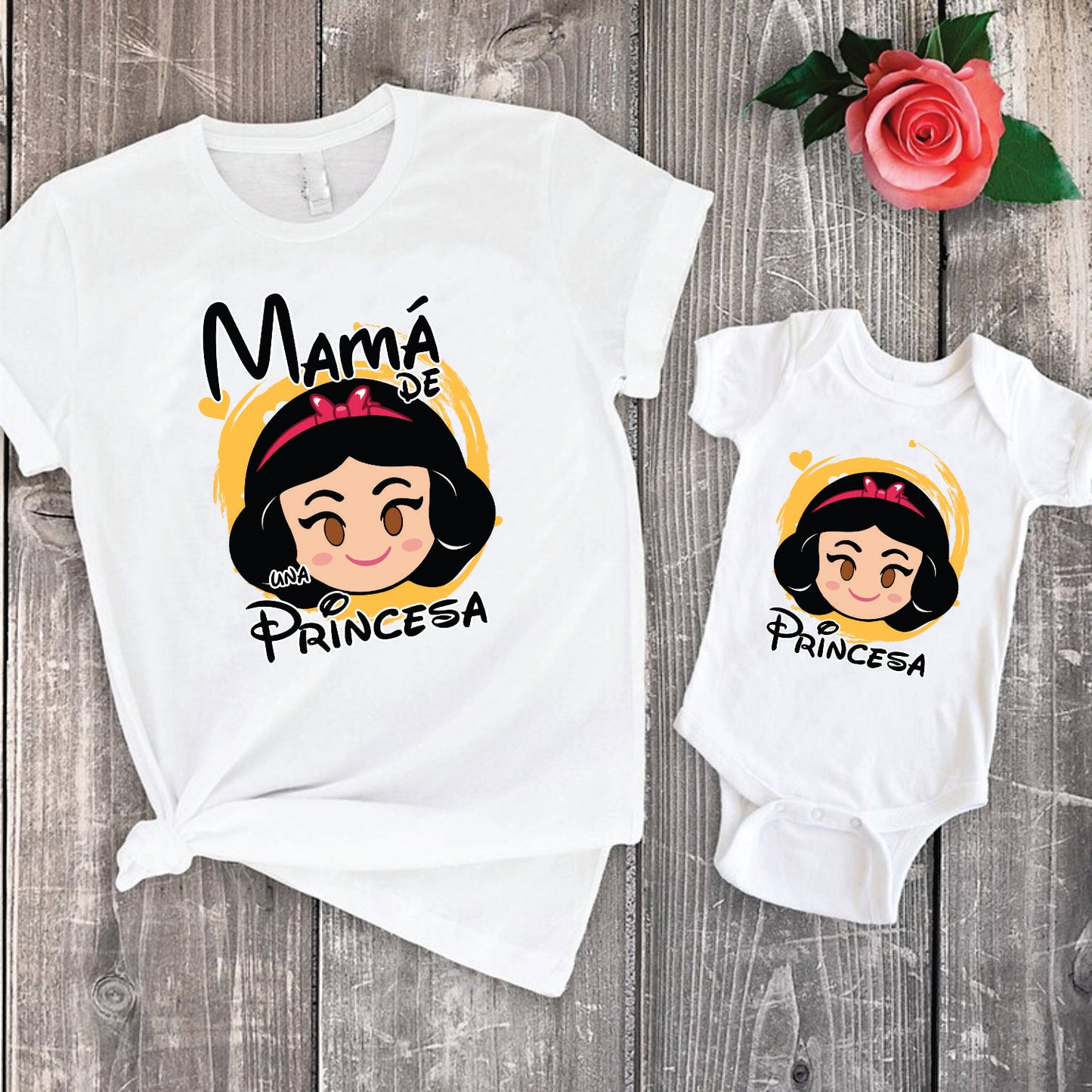 14 Camisetas princesas mamá e hija