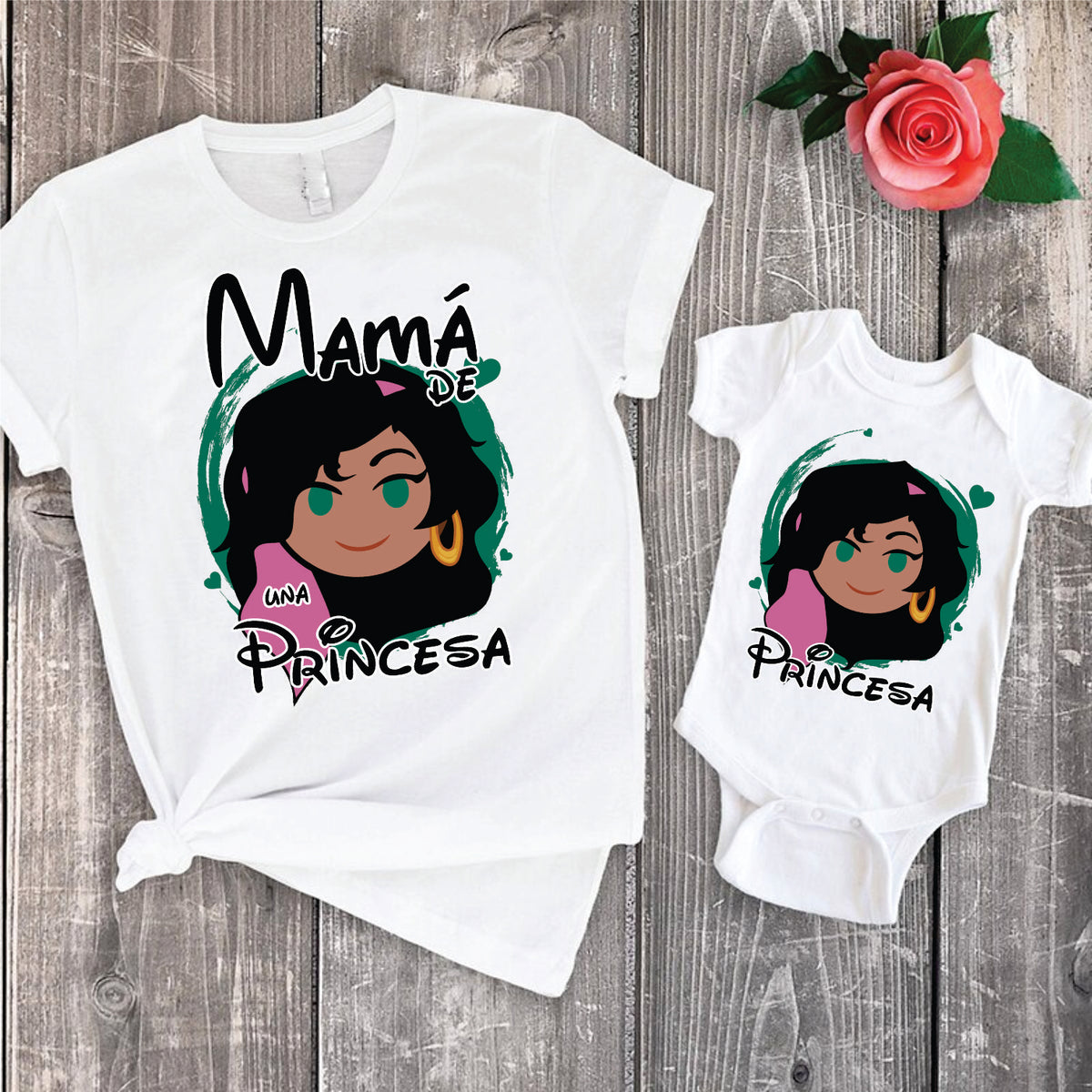 14 Camisetas princesas mamá e hija