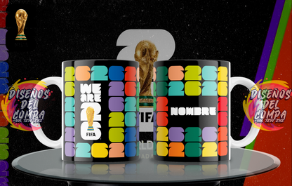 1 Taza World Cup Negro Nombre