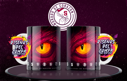 3 Tazas Morado de Corazón