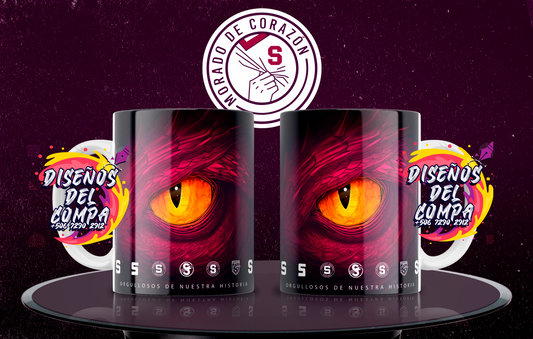 3 Tazas Morado de Corazón