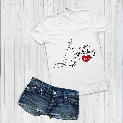 10 Valentine's Day Kitten T-Shirt Designs
