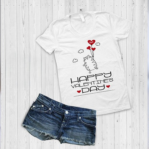 10 Valentine's Day Kitten T-Shirt Designs