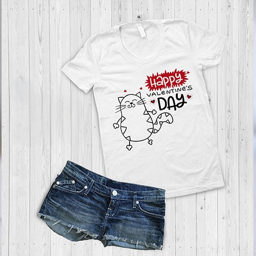 10 Valentine's Day Kitten T-Shirt Designs