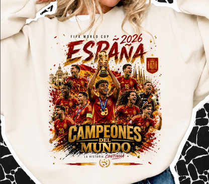 4 Camisas España Campeón Mundial 2026