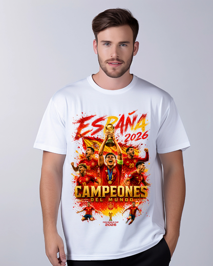 4 Camisas España Campeón Mundial 2026