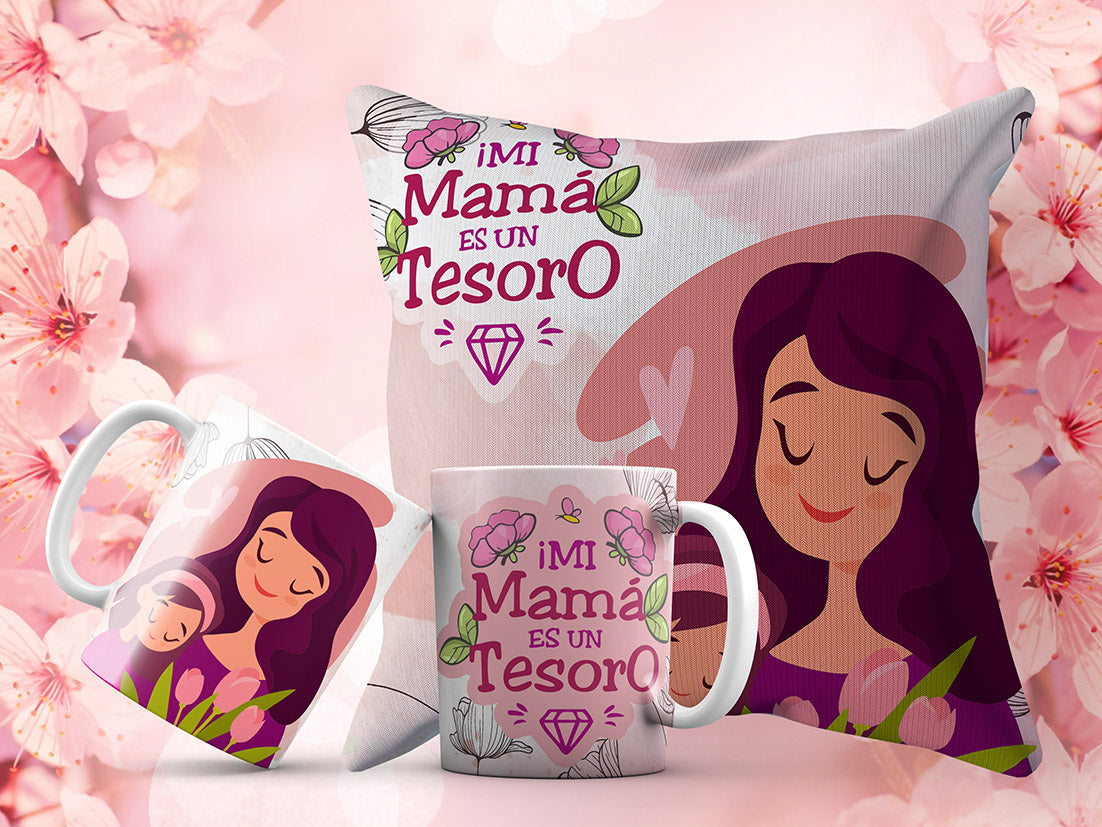 13 Tazas y Almohadas Feliz Día de las Madres