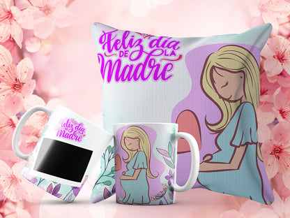 13 Tazas y Almohadas Feliz Día de las Madres