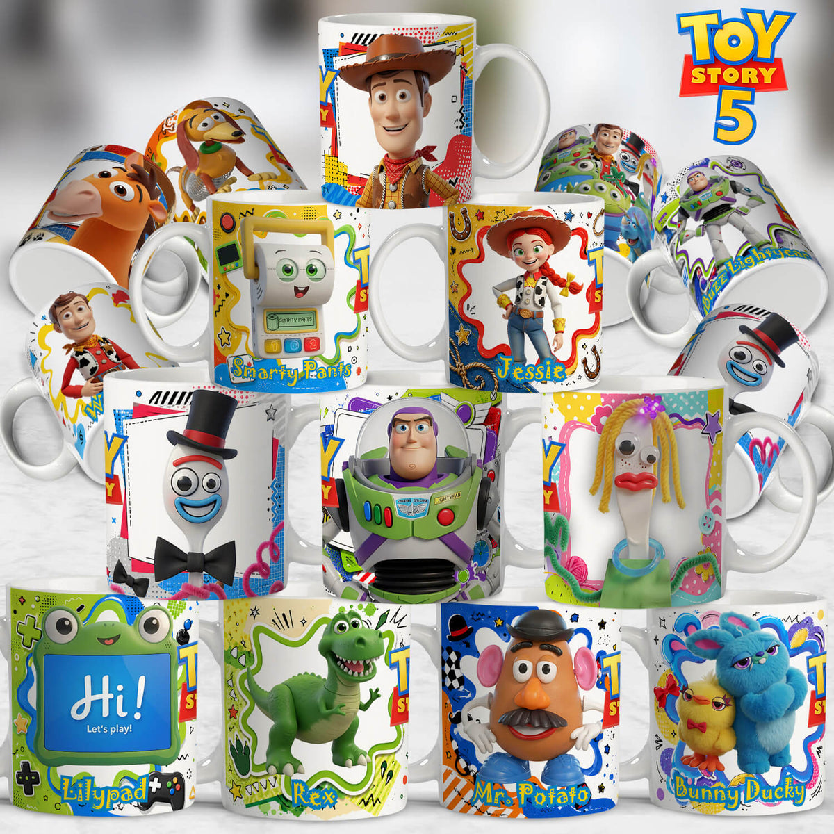14 Tazas Toy Story Personajes